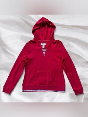 Red Striped Layered Hoodie